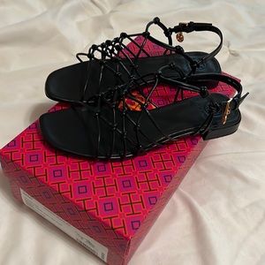 Tory Burch black leather sandal
